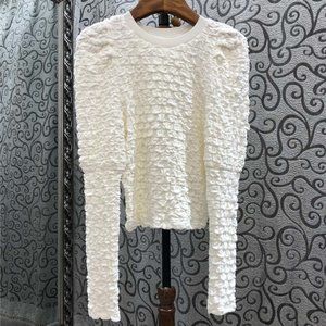 Bubble sleeve short knitwear